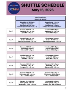 transportation schedule
